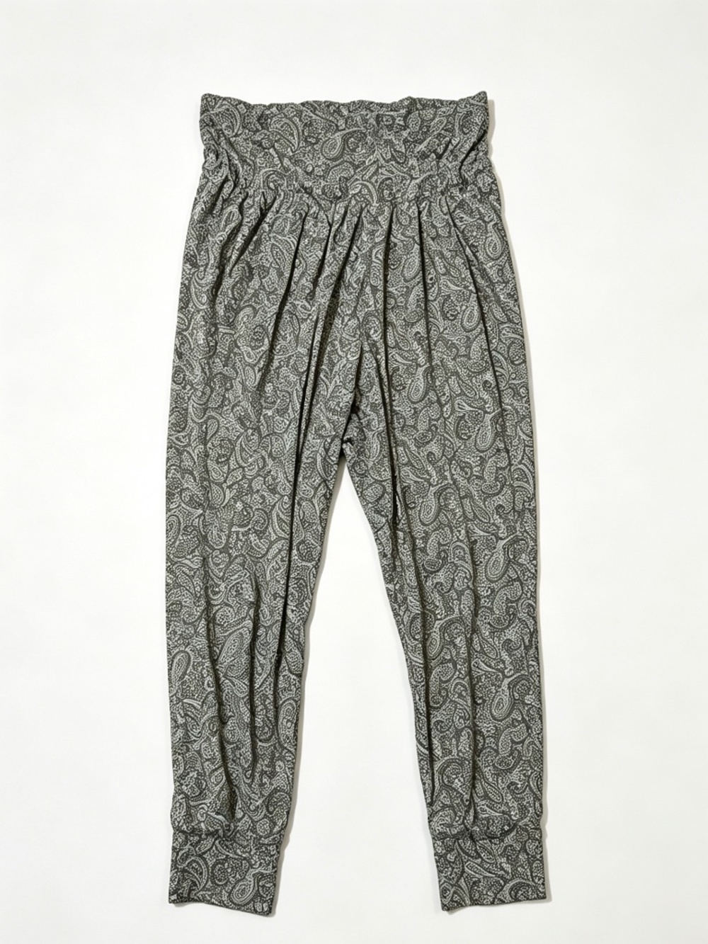 UNIQLO Vintage Grey Paisley Harem Jogger Pants | Size S